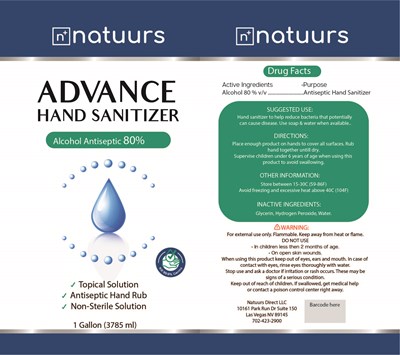 3785 mL Label (Hand Sanitizer Label Design 80 3785ml)